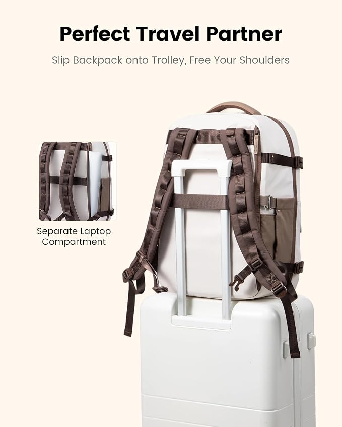 LOVEVOOK 40L Travel Backpack for Women, Airline Approved Carry On Luggage - Image 8