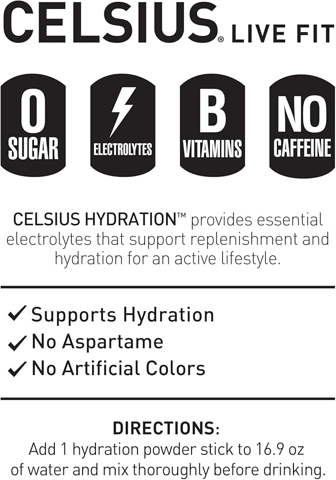 CELSIUS HYDRATION™ Arctic Cherry, Sugar Free Electrolyte Hydration Drink Mix - Image 4