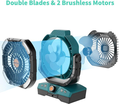 WESTTREE Camping Fan Portable 20000mAh Oscillating Battery Powered Fan - Image 2