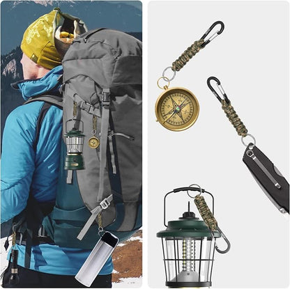 EOTW Paracord Keychain for Men Women Paracord Carabiner Backpack Keychain - Image 2