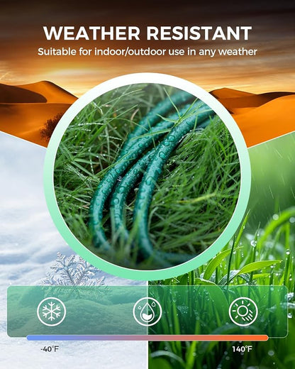28 Ft Outdoor Power Cord, 1 to 3 Splitter Heavy Duty Weatherproof Extension Cord - Image 4