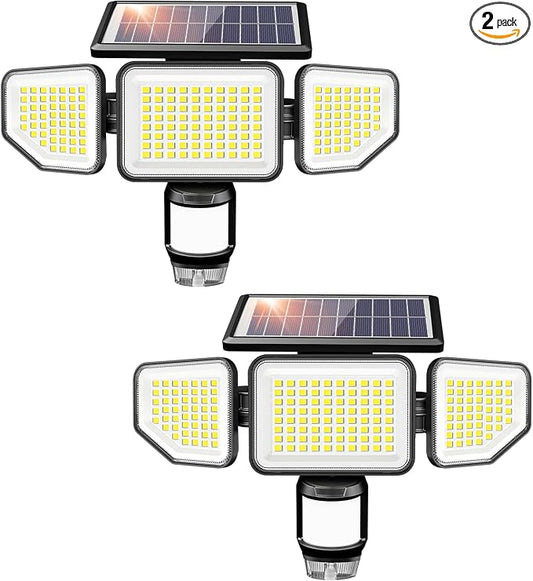 Onforu Solar Lights Outdoor, 3 Heads Security Lights by Onforu
