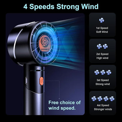 Handheld Fan, Portable Turbo Fan, Powerful Personal Fan, USB Rechargeable Mini - Image 2