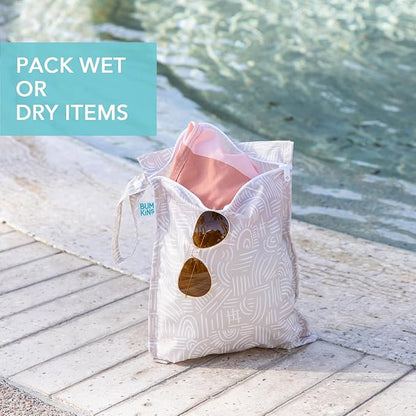 Bumkins - Waterproof Wet Bag - For Baby, Swim Suit, Cloth Diapers, Pump Parts - Image 3