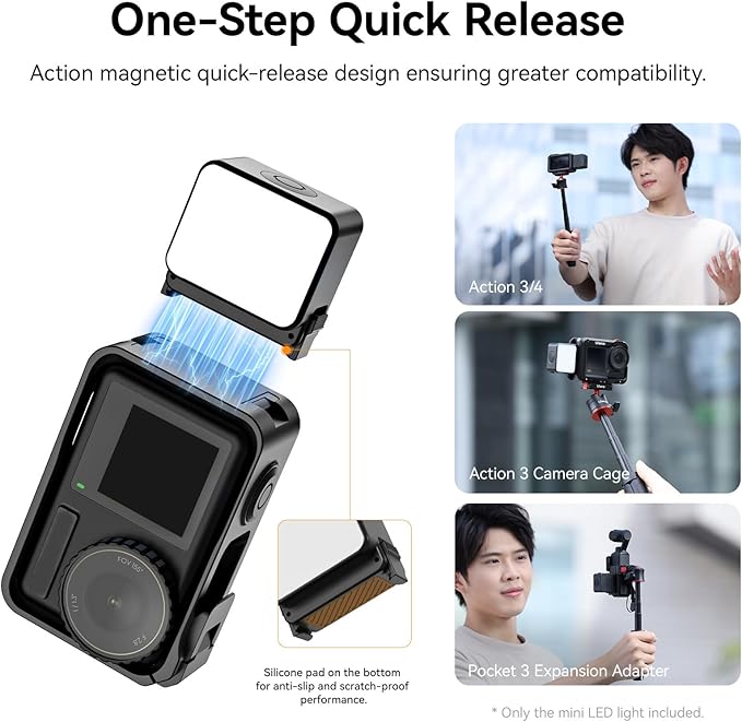 ULANZI LM18 Vlogging Light Mini LED Action Camera Video Light Magnetic - Image 2