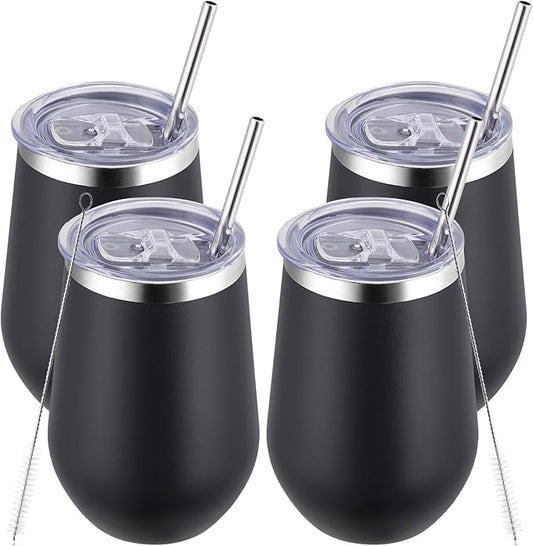MEWAY 12oz/4 Pack Wine Tumbler Glasses by MEWAY