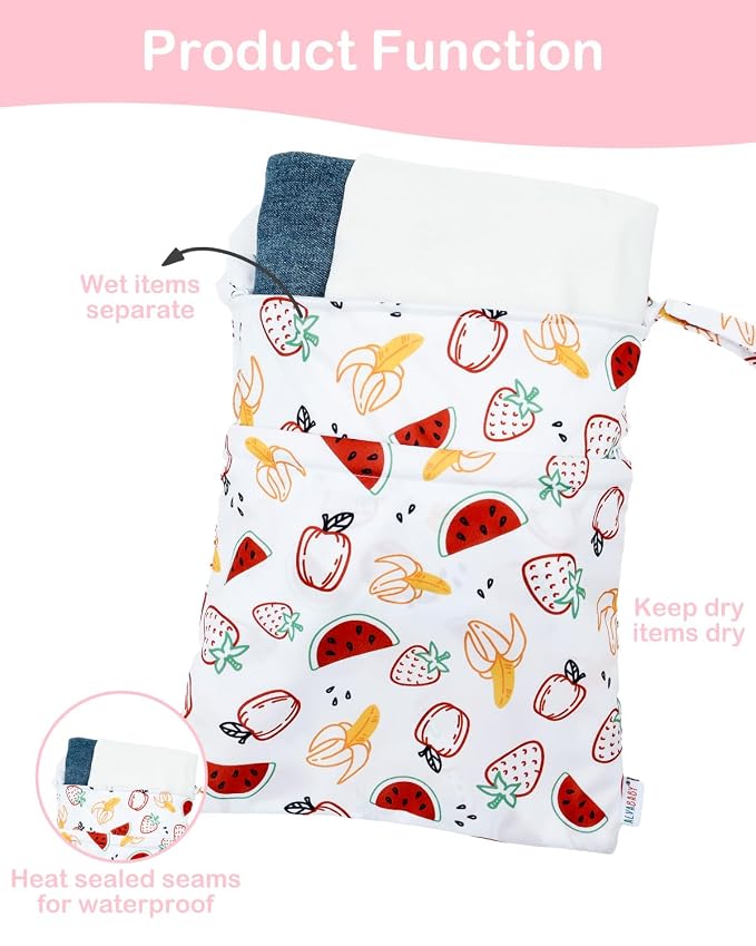 ALVA ALVABABY 2pcs Waterproof Wet Dry Bags, Reusable - Image 6