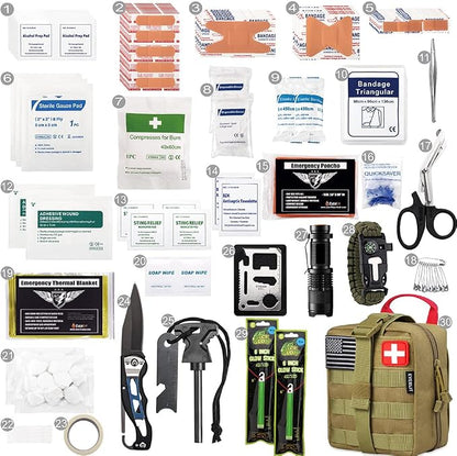EVERLIT 250 Pieces Survival First Aid Kit IFAK EMT Molle Pouch Survival Kit - Image 3