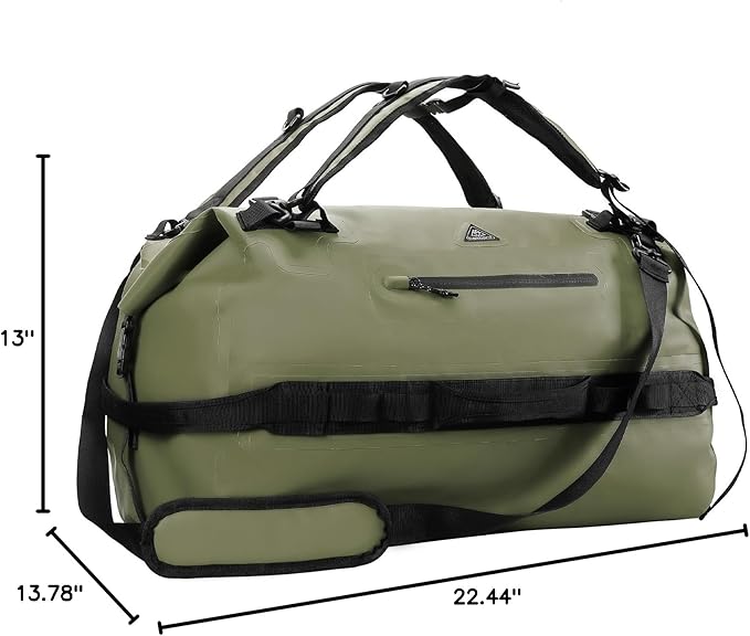 Haimont Large Waterproof Duffel Backpack Roll-Top Heavy Duty Dry Duffle Bag - Image 8