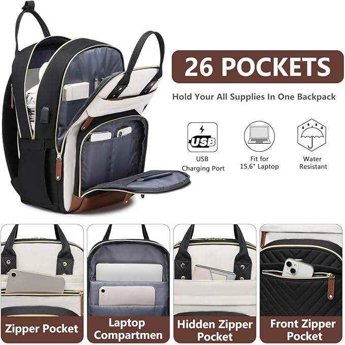 Laptop Backpack for Women College Bookbag - Image 2