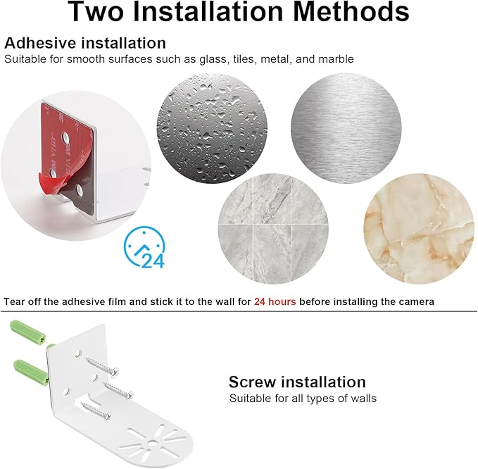 UYODM 2Pack Adhesive Metal Wall Mount Bracket Compatible - Image 3