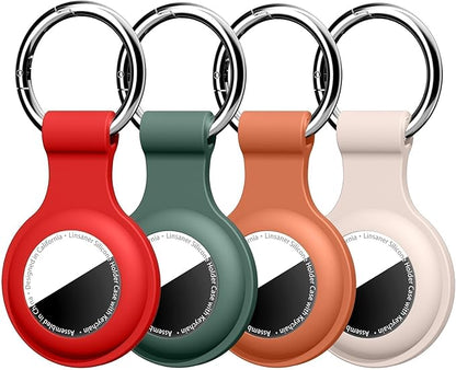 Linsaner Holder for AirTag 2nd Gen & 1st Gen, Silicone Case Keychain Key Ring by Linsaner