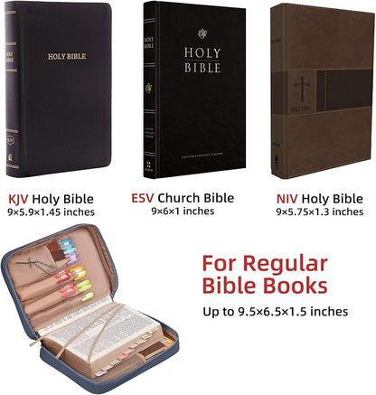 FINDCOZY Bible Cover for Women, Durable Carrying Book Case Church Bag for - Image 2