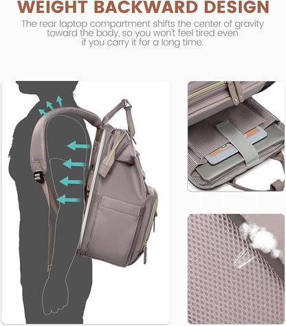 LOVEVOOK Laptop Backpack for Women, 15.6'' Waterproof Nurse Bag Teacher Work - Image 5