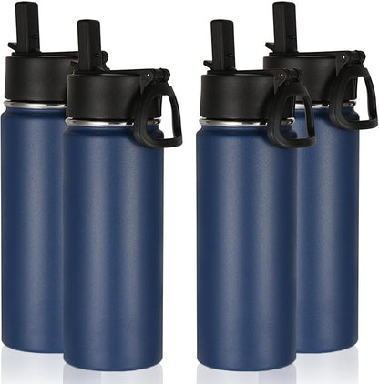 Volhoply 18oz Insulated Water Bottle Bulk 4 Pack, Kids Stainless Steel Water by LiveFully%EF%BC%8CDrinkFreely%E2%80%94KeepGoingwithVolhoply%EF%BC%81