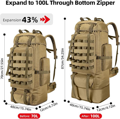 70L/100L Camping Hiking Backpack - Image 2
