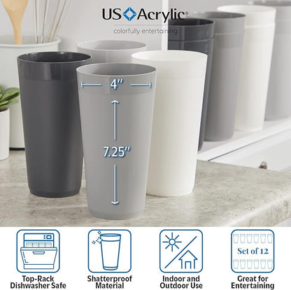 US Acrylic Newport 32 ounce Unbreakable Plastic Stackable Iced-Tea Tumblers in - Image 3