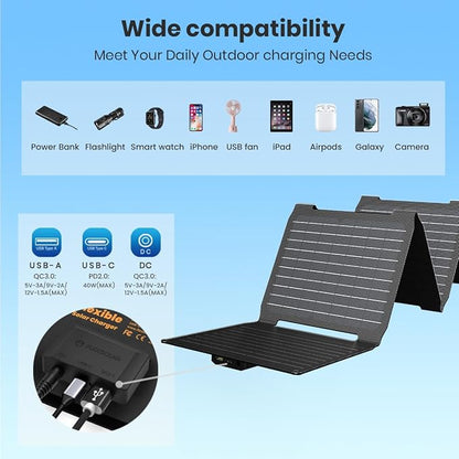 Upgraded FlexSolar 40W Portable Solar Panels Chargers - Image 5