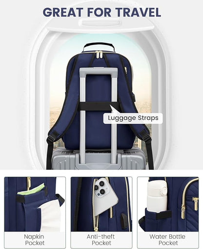 LOVEVOOK Laptop Backpack for Women, 17 Inch Large Capacity Travel Computer Work - Image 4