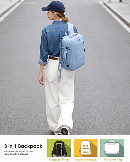 Capolo Travel Backpack for Women Men Waterproof Laptop Backpack Airlines - Image 2