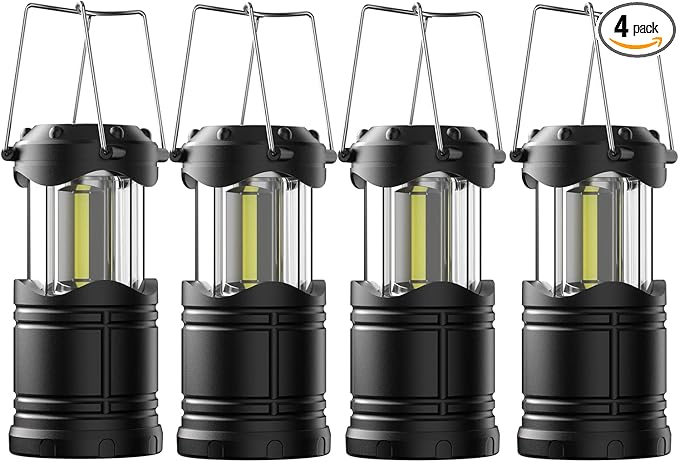 Lichamp LED Camping Lantern, 4 Pack Battery Powered Flashlight by Lichamp