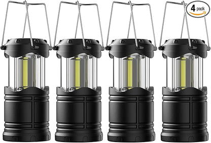Lichamp LED Camping Lantern, 4 Pack Battery Powered Flashlight by Lichamp