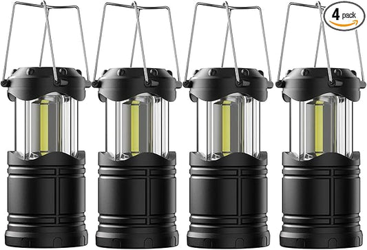 Lichamp LED Camping Lantern, 4 Pack Battery Powered Flashlight by Lichamp