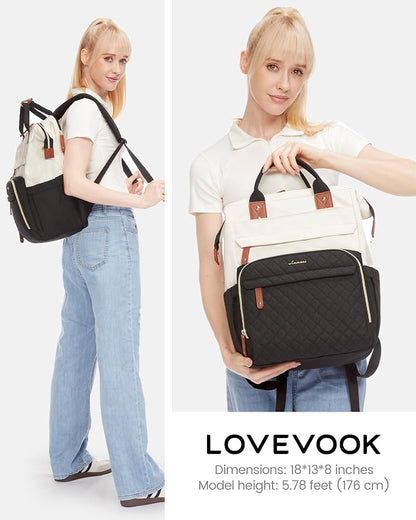 LOVEVOOK Laptop Backpack for Women, 17.3'' Waterproof Nurse Bag Teacher Work - Image 4