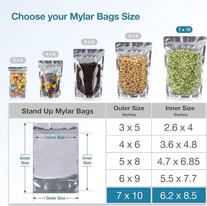 BELLE KR® 7x10 Quart Mylar Bags - Image 2