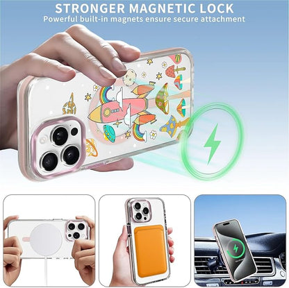 Case for iPhone 14 Pro Max, Spaceship Mushroom Phone Case Design，for Women - Image 3