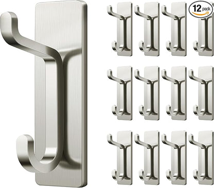 pickpiff Wall Hooks for Coat and Towel: 13LB Strong Adhesive Door Hanger Stick by pickpiff