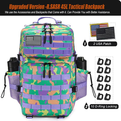 45L Tactical Backpack for Men Women, Military Assault Pack - Image 2