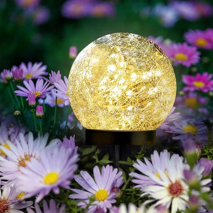SyouHome Solar Garden Lights Outdoor Waterproof, 4 Pack 30 LEDs Cracked Glass - Image 7