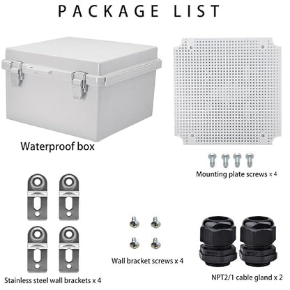 Waterproof Electrical Box with Mounting Plate, IP67 Junction Box Stainless - Image 4