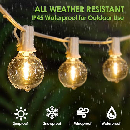 Mlambert 200Ft LED Outdoor String Lights, Dimmable G40 Globe Patio Lights - Image 2