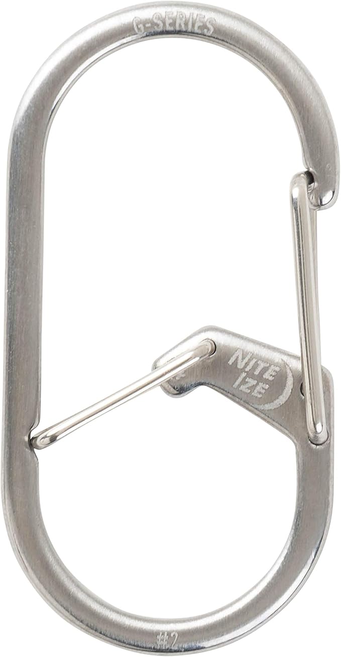 Nite Ize GS2-11-R6 G-Series Dual Chamber Carabiner, Size #2 2-Pack, Stainless - Image 2