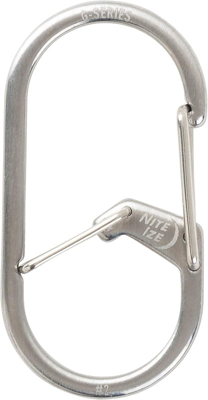 Nite Ize GS2-11-R6 G-Series Dual Chamber Carabiner, Size #2 2-Pack, Stainless - Image 2