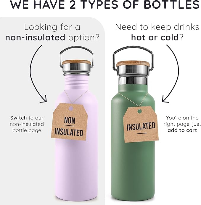 Bambaw Insulated Water Bottle 32 oz, Wide Mouth Stainless Steel Water Bottle - Image 6