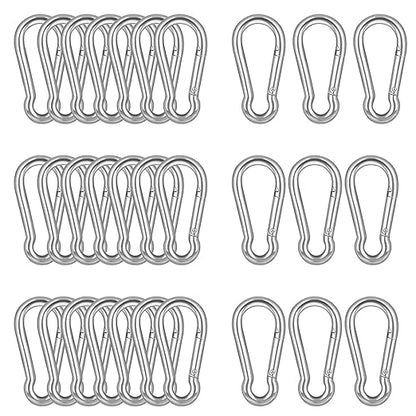 30PCS M5 Heavy Duty Carabiner Clip, 2Inch Snap Hook Quick Link Small Carabiner by XHAMXE