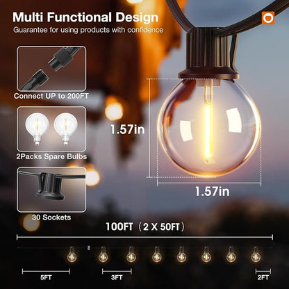 addlon 100FT Outdoor String Lights G40 - Image 6