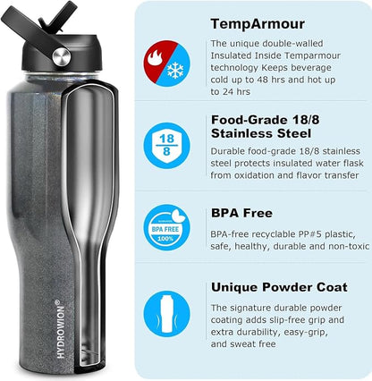 HYDROWION Water Bottle Stainless Steel, Vacuum Insulated Leak Proof Tumbler 32oz - Image 2