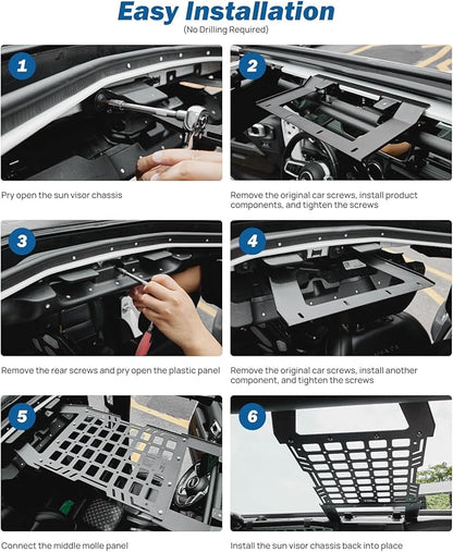 JOYTUTUS Hard Top Roof Rack Molle Panel Compatible - Image 5