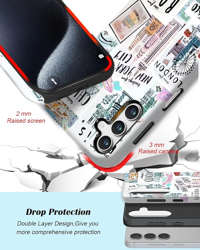 Compatible for Samsung Galaxy A56 5G Case, Dual Layer Heavy Duty 2 in 1 - Image 3