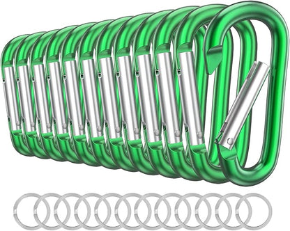 Carabiner Keychain Clip -3" Aluminum Carabiner D Ring, Caribeener Clips by LINGXINXIN