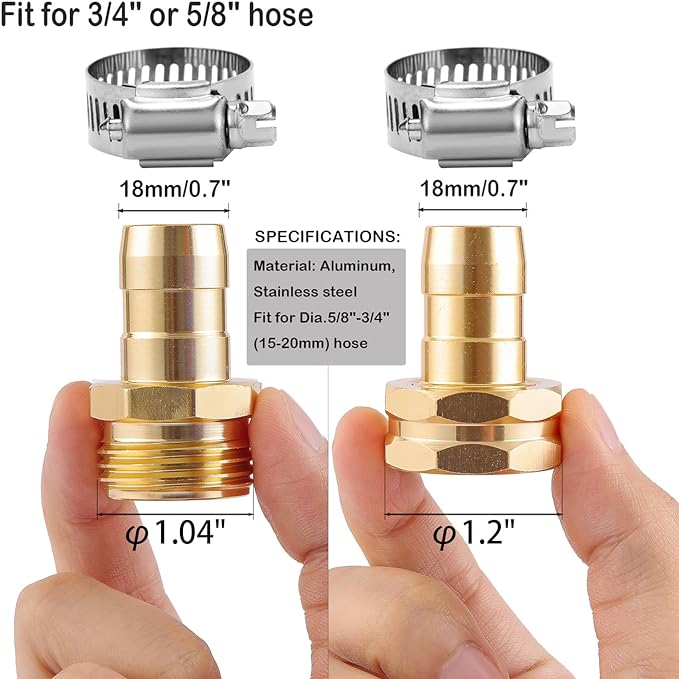 5 Set Garden Hose Repair Connector Kit - Image 2