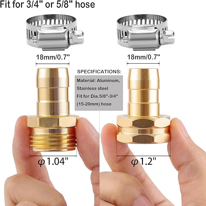 3 Set Garden Hose Repair Connector Kit - Image 2