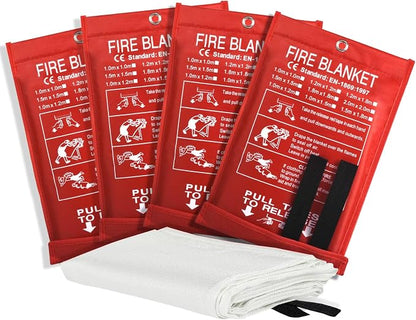 Ougist 4 Pack Emergency Fire Blanket by Ougist