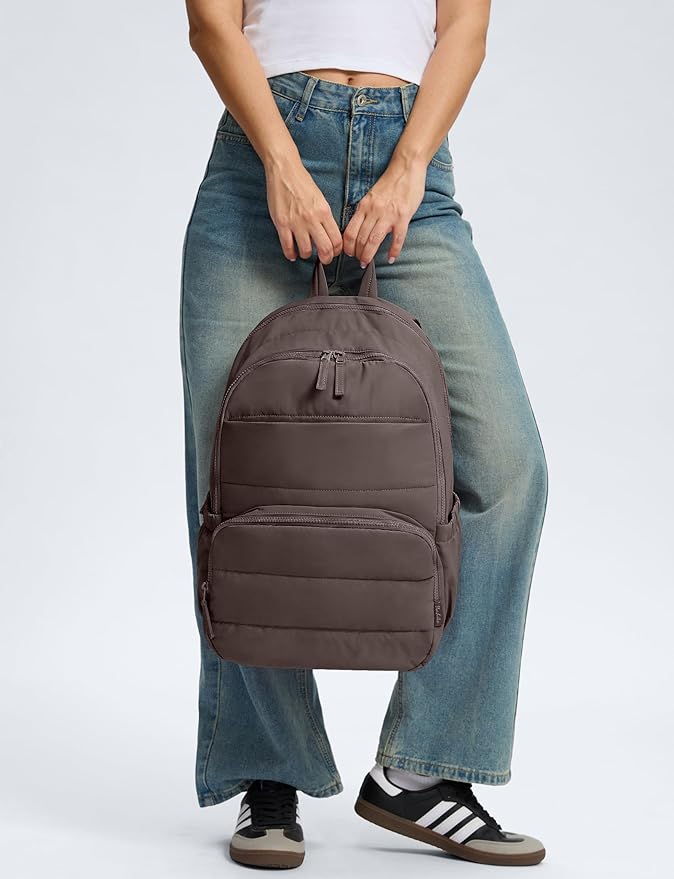 Uselike Travel Backpack for Women, 15.6 Inch Laptop Backpack, Quilted College - Image 2