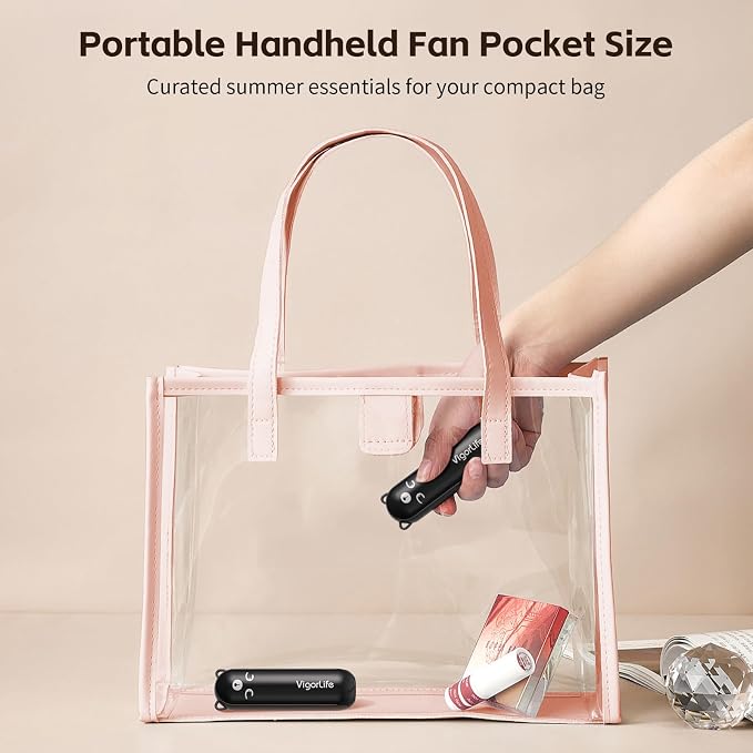 Mini Handheld Fan, USB Rechargeable 3 IN 1 Personal Cooler Fans - Image 2