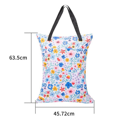 ALVABABY 2 Pack Large Wet Dry Bag Waterproof Hanging Cloth Diaper - Image 3